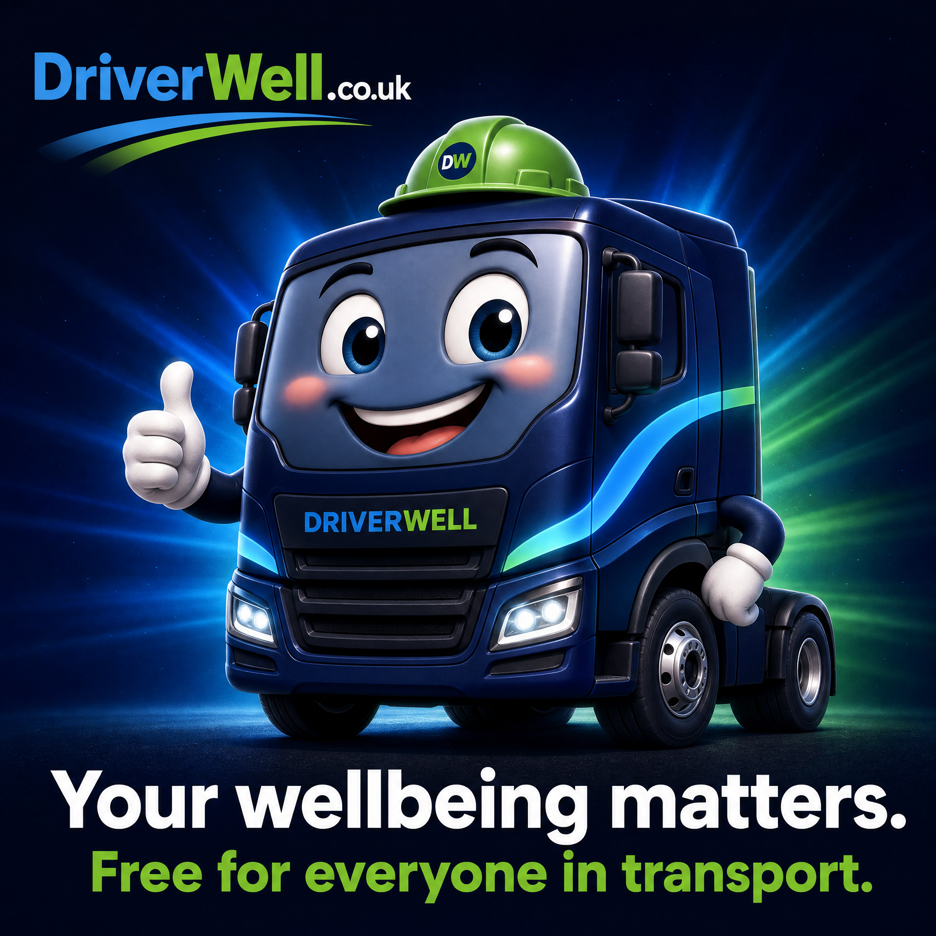 Wells the DriverWell mascot truck